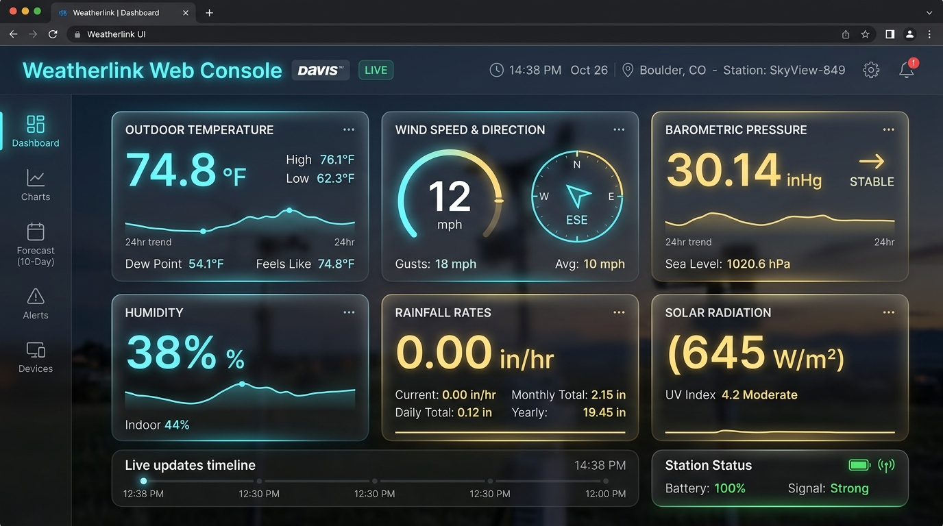 Weatherlink Web Console